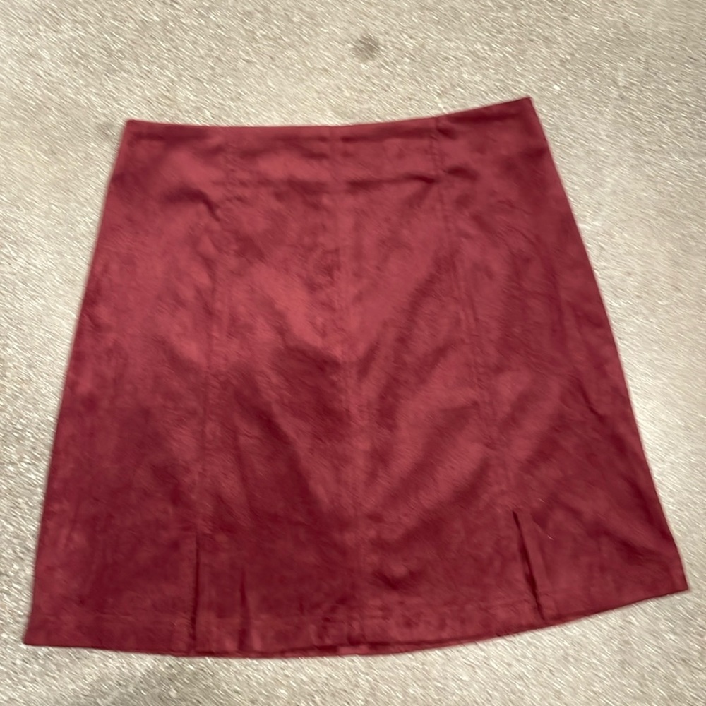 Faux Suede Mini Skirt